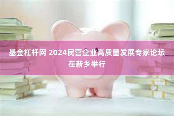 基金杠杆网 2024民营企业高质量发展专家论坛在新乡举行