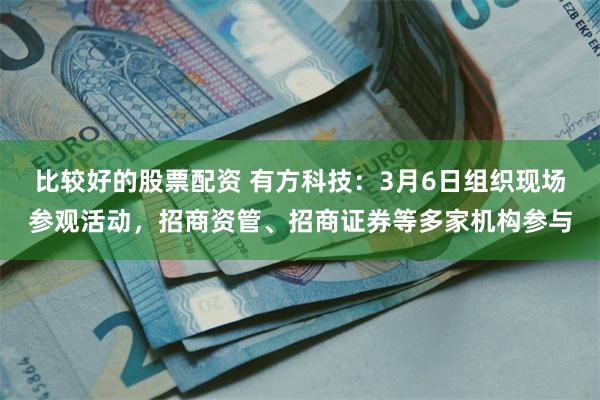 比较好的股票配资 有方科技:3月6日组织现场参观活动,招商资管、招商证券等多家机构参与